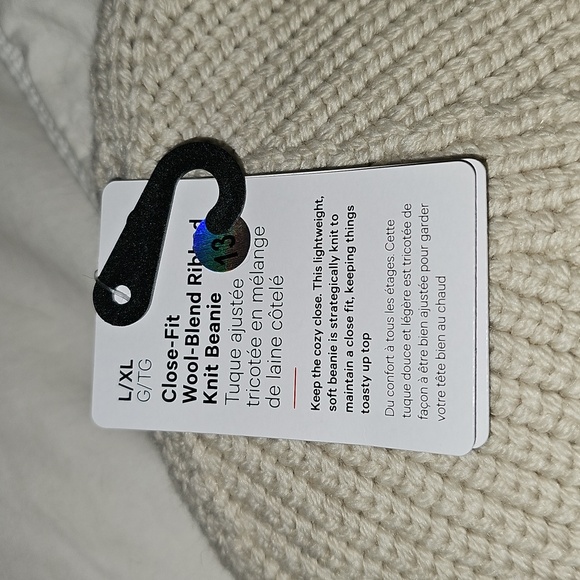Lululemon Close Fit Wool-Blend Ribbed Knit Beanie! Nwts L/XL. rrii! main image 5